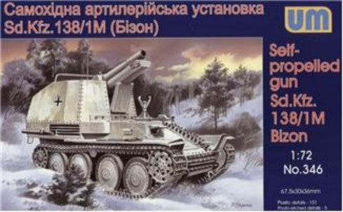 Unimodel 346 1/72 Bison SdKfz 138/M1 Late Tank w/150mm SiG33 Self-Propelled Gun