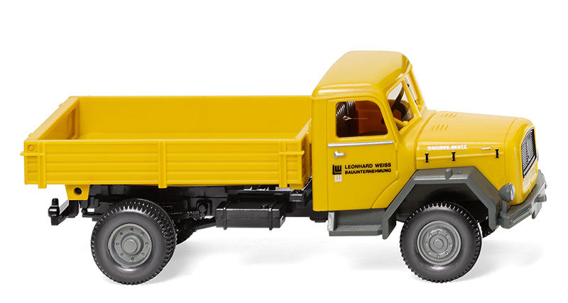 Wiking 042497 1/87 Scale Leonhard Weiss - Magirus Flatbed Dump Truck High