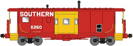 Bluford Shops 41101 N Scale International Car Bay Window Caboose Phase 1 - Ready to Run -- Southern Railway X271 (red, yellow bay window)
