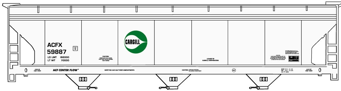 Accurail 80872 3 Bay Cvd Hopper Cargill