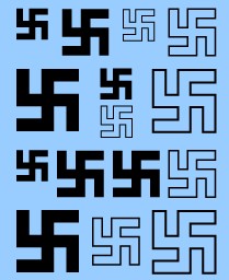 Archer Fine Transfers 72197B 1/72-1/76 Swastikas Early 5mm, 7.5mm, 10mm (Black)