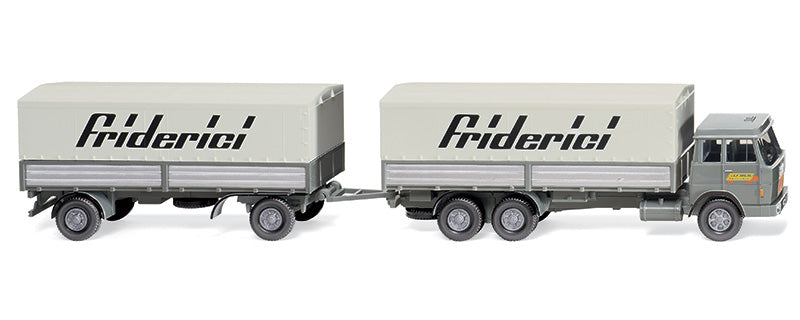 Wiking 047502 1/87 Scale Friderici - Hanomag Henschel Flatbed Road Train High