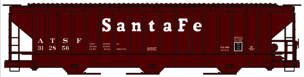 Accurail 6501 Ho Ps 4750 Grain Hop Atsf