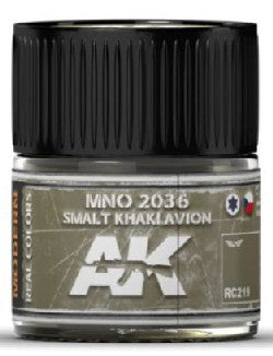 AK Interactive RC219 Real Colors: MNO 2036 Smalt Khaki Avion Acrylic Lacquer Paint 10ml Bottle