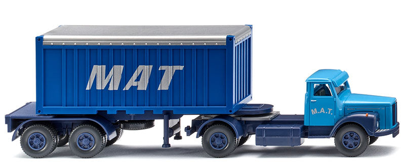 Wiking 052604 1/87 Scale M.A.T. - Scania Container Trailer Truck High Quality