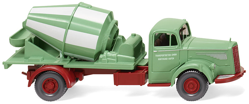 Wiking 053203 1/87 Scale Transportbeton GmbH - Mercedes-Benz L 6600 Concrete Mixer