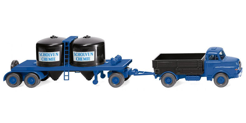 Wiking 053404 1/87 Scale Scholven-Chemi - MAN Chemical Trailer Train High Quality