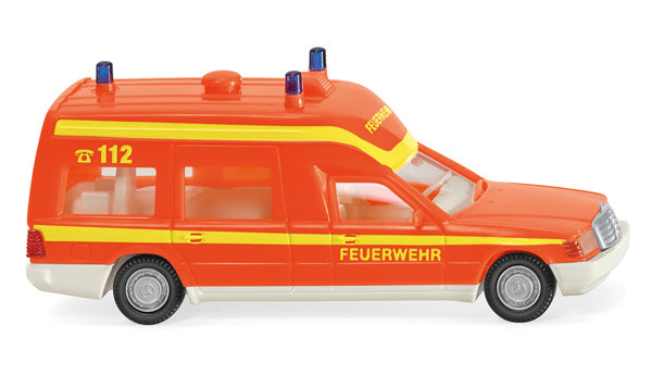 Wiking 060701 1/87 Scale Fire Brigade - 1984 Mercedes-Benz Ambulance High Quality