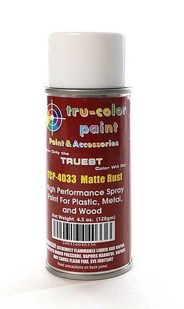 Tru-Color Paint 4033 All Scale Aerosol Spray Paint 4.5oz 135ml Can -- Matte Rust