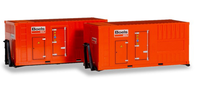 Herpa 076890 1/87 Scale Boels - Set of Two 20ft Power Generators