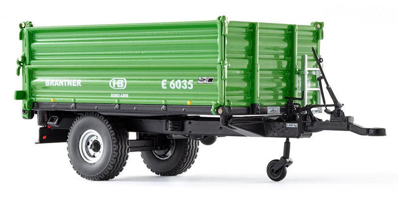 Wiking 077348 1/32 Scale Brantner E 6035 Single-axle Threeside Dump Trailer					 Diecast