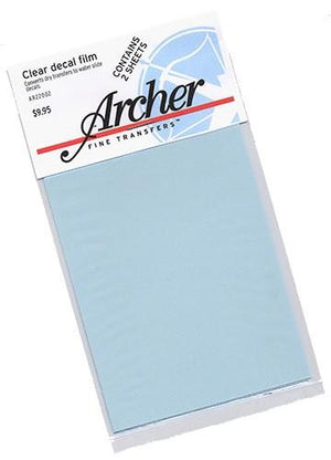 Archer Fine Transfers 22002 Clear Decal Film: Converts Dry Transfers to Waterslide Decals (2 Sheets)