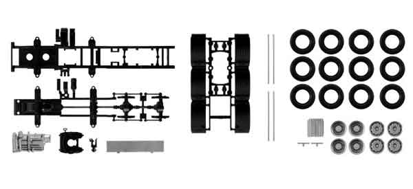 Herpa 084352 1/87 Scale 4-Axle Chassis