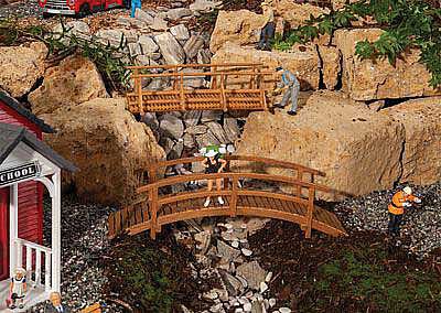 Pola 331059 G Scale Small Wooden Footbridges -- Kit pkg(2)
