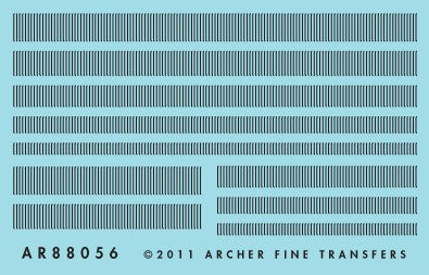 Archer Fine Transfers 88056 Surface Details: HO Louver Mix (3.8 linear inches 5 diff 96mm each)