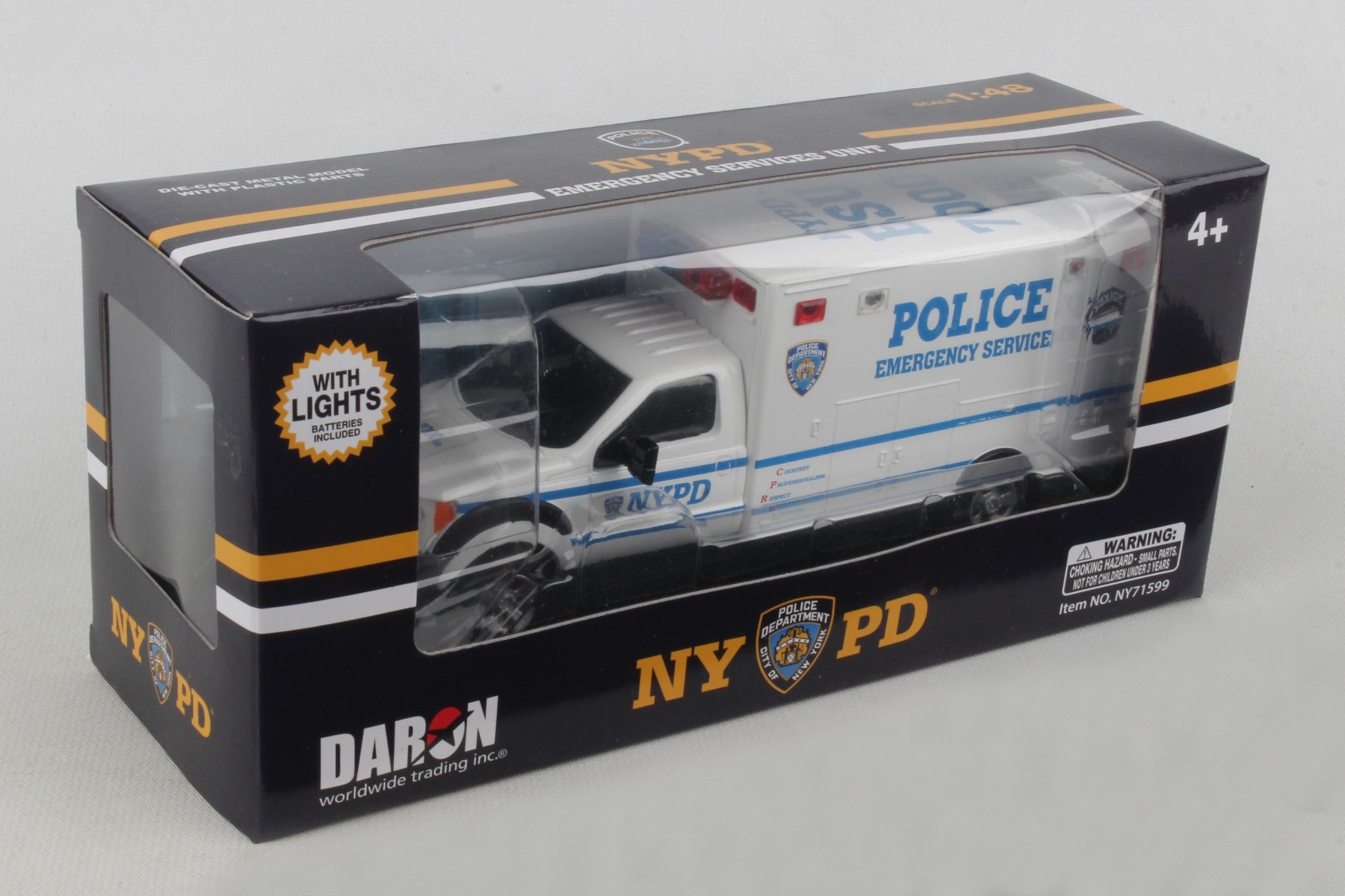 Daron NYC Die-Cast NY71599 Nypd Esu Emergency Service Unit 1/48