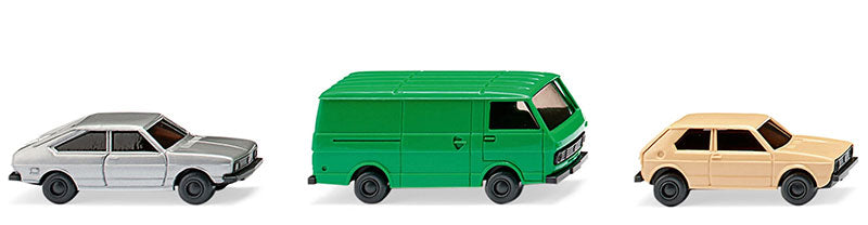 Wiking 091504 1/160 Scale 2 Cars and Box Van Set High Quality