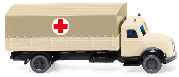 Wiking 094904 1/160 Scale German Red Cross - Magirus Flatbed Truck