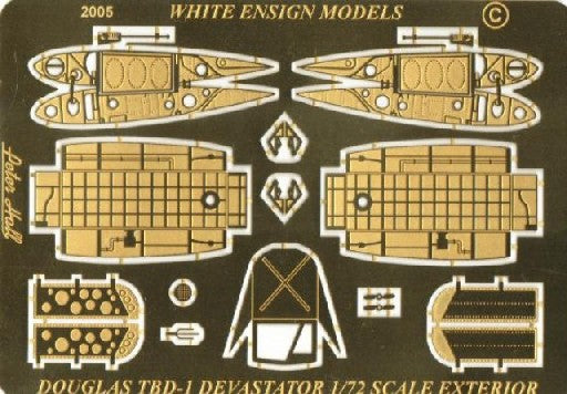 White Ensign Models 7210 1/72 TBD Exterior Detail Set for ARX
