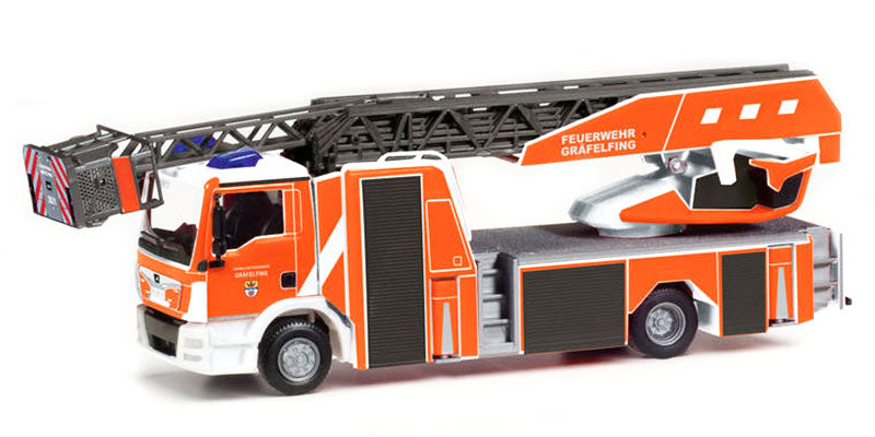 Herpa 096867 1/87 Scale Grafeling Fire Service - MAN TGM Turnable Ladder