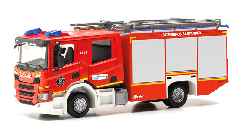 Herpa 097543 1/87 Scale Santander Fire Service - Scania CP Crewcab HLF