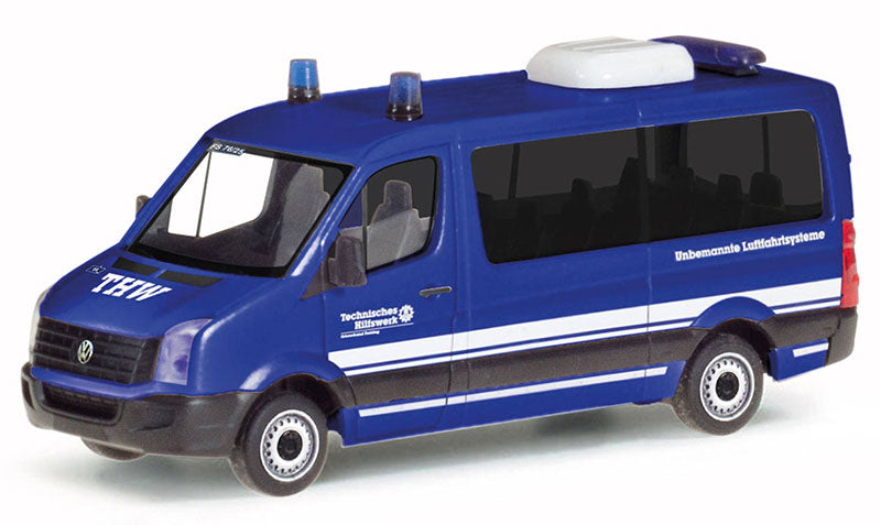 Herpa 097727 1/87 Scale THW - Volkswagen Crafter Bus Flat Roof High