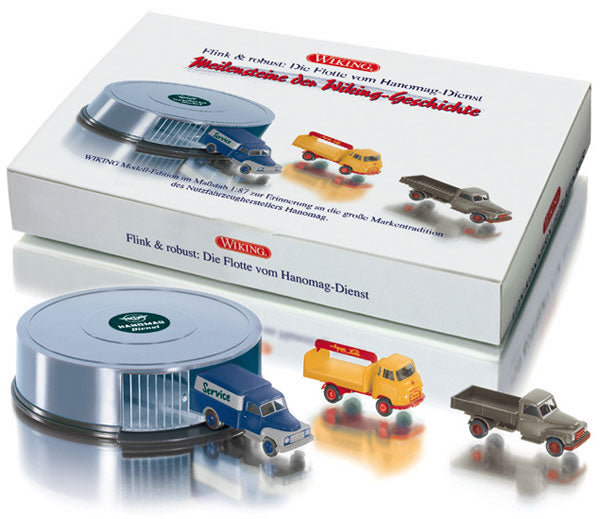 Wiking 099078 1/87 Scale Hanomag Circuit Garage Set Large Circular Garage Hanomag