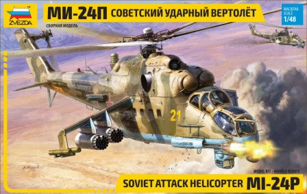 Zvezda 4812 1/48 Soviet Mil Mi24P Attack Helicopter