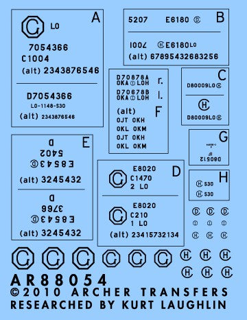 Archer Fine Transfers 88054 Surface Details: 1/35 M4A3(76) HVSS Tank Casting Correct Foundry Symbols