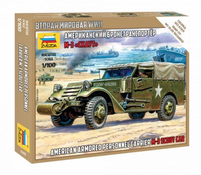Zvezda 6245 1/100 M3 Scout Car (Snap)