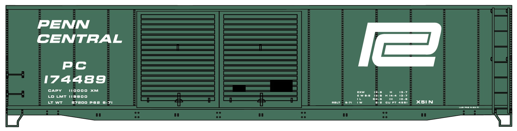 Accurail 5237 Ho Dd 50'Steel Boxcar Pc