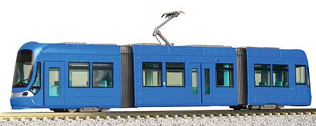 Kato 148051 N Scale Mightram Modern Articulated Streetcar Light Rail Vehicle - Satandard DC -- Blue