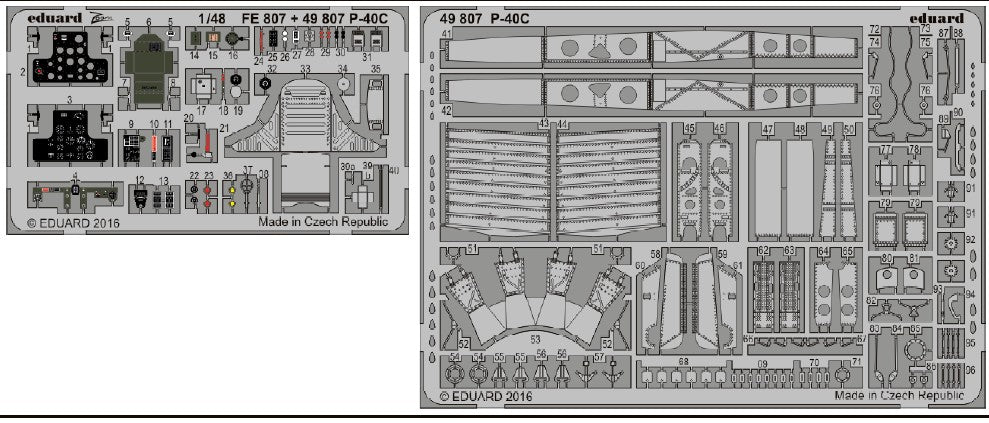 Eduard 49807 1/48 Aircraft- P40C for BOM (Painted) (D)