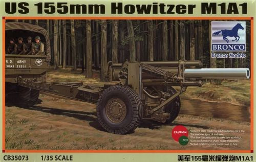 Bronco Models 35073 1/35 WWII US 155mm M1A1 Howitzer Gun