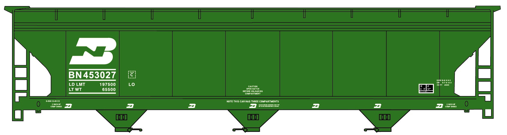 Accurail 2112 Ho Acf Cvd Hopper Bn