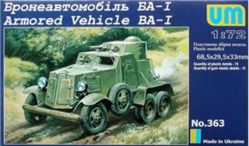 Unimodel 363 1/72 BA1 WWII Soviet Armored Vehicle