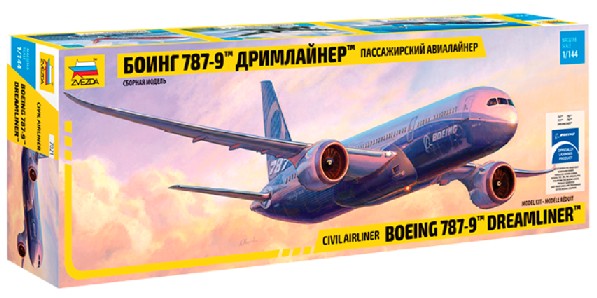 Zvezda 7021 1/144 B787-9 Dreamliner Passenger Airliner