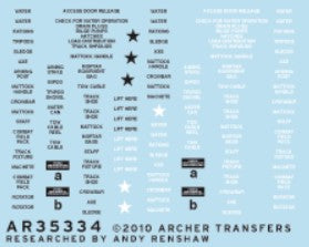 Archer Fine Transfers 35334 1/35 M113 Based Vehicle Exterior Stencils