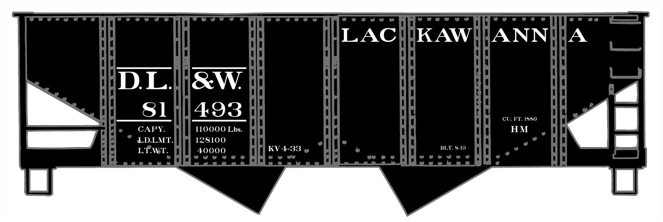 Accurail 25032 Ho Usra 55Ton Twn Hopper Dl&W