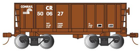Bachmann 18608 HO Scale Ore Car - Ready to Run - Silver Series(R) -- Conrail 500627 (Boxcar Red, white)