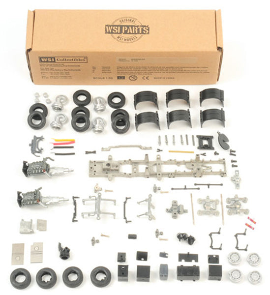 WSI 10-1042 1/50 Scale Mercedes 8x4 Chassis Model Kit Build you own