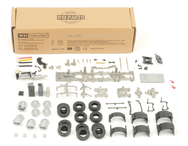 WSI 10-1140 1/50 Scale MAN 8x4 Chassis Model Kit Build you own