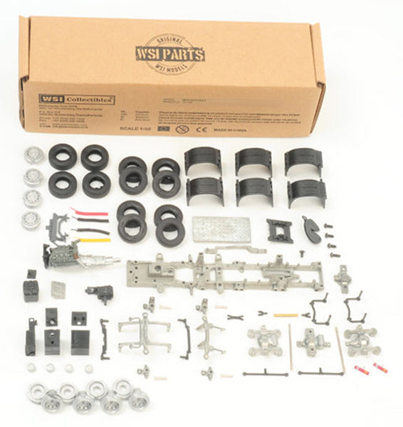WSI 10-1144 1/50 Scale Mercedes 8x4 E Chassis Model Kit Build you
