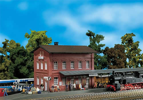 Faller 110099 HO Scale Waldbrunn Station - Weathered Model -- 9-5/8 x 5 x 5-3/8" 24 x 12.5 x 13.5cm