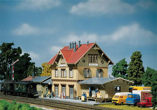 Faller 110107 HO Scale Guglingen Rural Station -- 12-1/16 x 5-1/4" 30.8 x 13.5cm