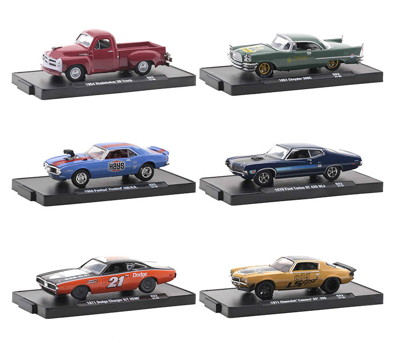 M2Machines 11228-82-CASE 1/64 Scale Auto-Drivers Release 82 - 6-Piece High-Detail SET Each