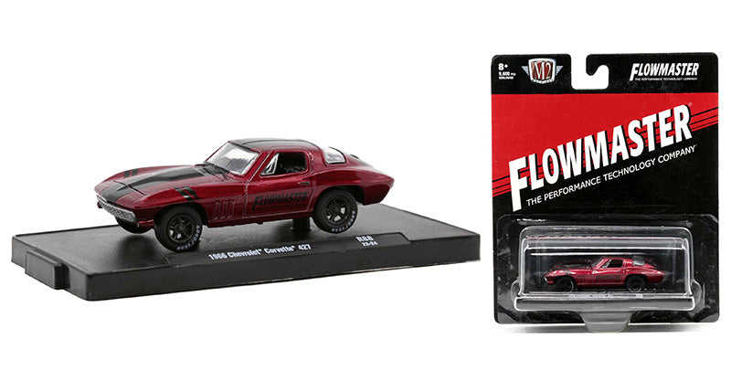 M2Machines 11228-88-C 1/64 Scale Flowmaster - 1966 Chevrolet Corvette 427