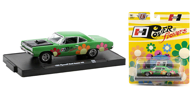 M2Machines 11228-93-C 1/64 Scale Hurst Power Flowers - 1969 Plymouth Road Runner