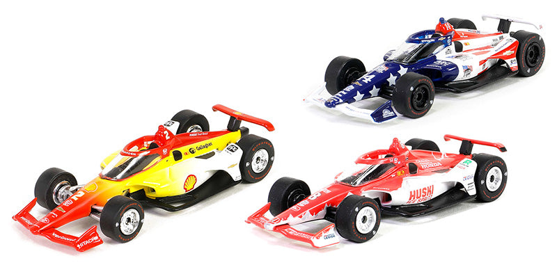 Greenlight 11581 1/64 Scale 2023 Indianapolis 500 Podium 3-Car Set