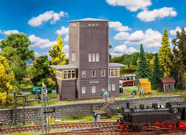 Faller 120101 HO Scale Ahlhorn Interlocking Tower with Built-In Water Tank -- Kit - 6-5/16 x 3-1/8 x 6-7/8" 16 x 8 x 17.4cm